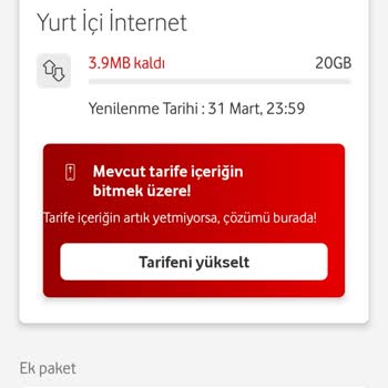 Vodafone Onayım Olmadan Paket Aşım Ücreti Yansıtarak Ek Paket Tanımlıyorlar