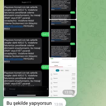 Vodafone Pay Mobil Ödeme Nakide Çevirmeye İnanma Kandırılmayın
