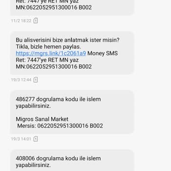 Migros 1 Alana 1 Bedava Kampanyasında Siparişlerimiz İptal Edilmiş