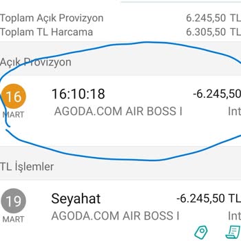 Agoda Provizyon Para Bekletme
