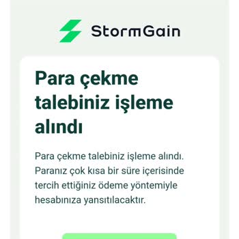 Stormgain 22 Gündür Paramı Aktarmıyor.