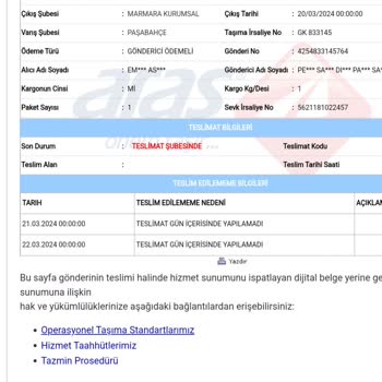 Aras Kargo Evdeyken Ulaşmayan Kargo Hizmeti