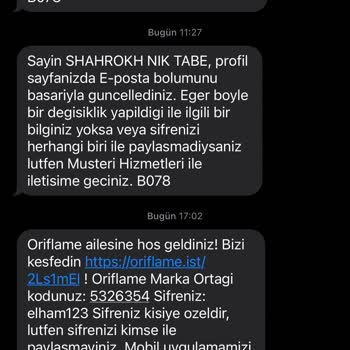 Oriflame Markası Benden İzinsiz Kişisel Verilerimi Kullanıyor