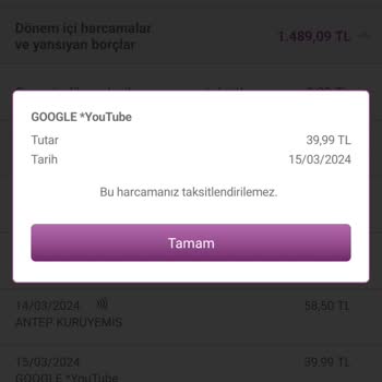 Youtube.com Premium Üyelik Ücreti Alındı Ama Üyelik Gerçekleşmedi