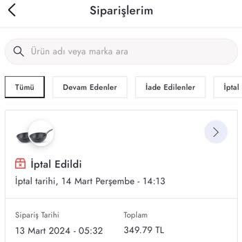 Boyner Siparişin Sebepsiz İptali