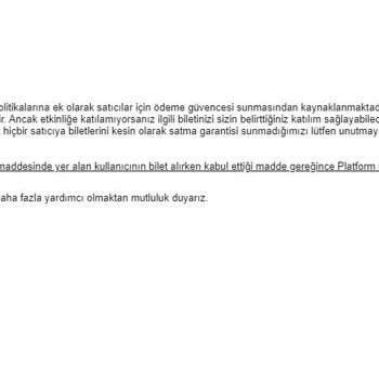 Banabilet.com, Sağlık Sebebinden Kaynaklı Bilet İadesini Yapmamakta.
