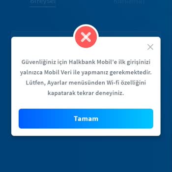 Halkbank Mobil Uygulama Problemi