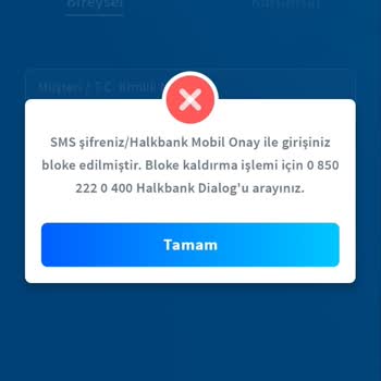 Halkbank Mobil Uygulama Problemi