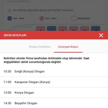 Özkaymak Otobüs Saati Doğru Değil