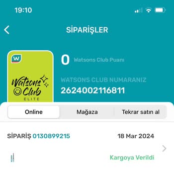 Watsons Tıkla Gel Al Hemen'de Açılmış Maskara Verdiler.