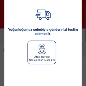 Aras Kargo Kargo Evime Getirilmiyor.