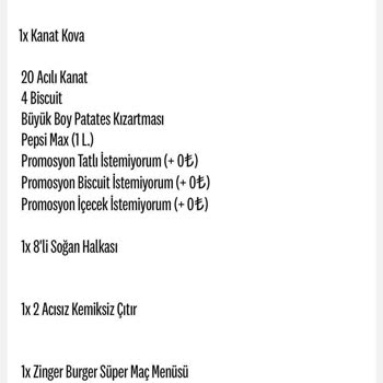 KFC Kentucky Nin İftarda Bilerek Getirmediği Yemek İçin Aldığı Ücret