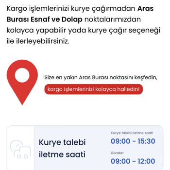 Aras Kargo Kurye Çağır Talebi