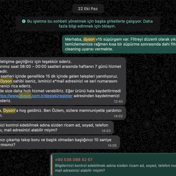 Dyson V15 Absolute Clean Filter Uyarısı Bir Türlü Geçmiyor!