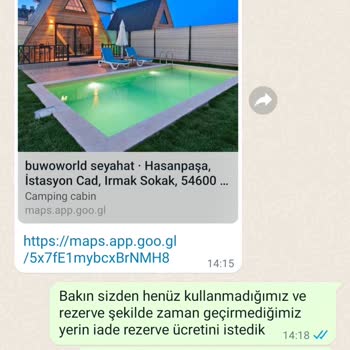 Buwo World Travel Bungalov Ev Rezervasyon Saçmalığı