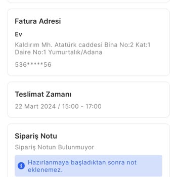 Migros Adana Yumurtalık Şubesi Benden Habersiz Siparişimi İptal Etti
