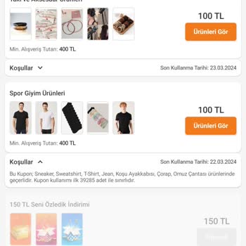Trendyol Seni Özledik 150 TL İndirim Kuponumu Kullanıma Kapatmış