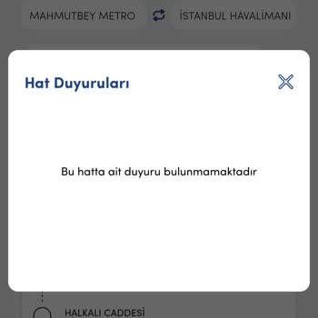 İETT - İstanbul Elektrik Tramvay Tünel Mahmutbey- İstanbul Havalimanı H-1 Seferi