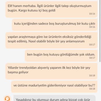 Trendyol Boş Kargo Kutusu Gönderdi