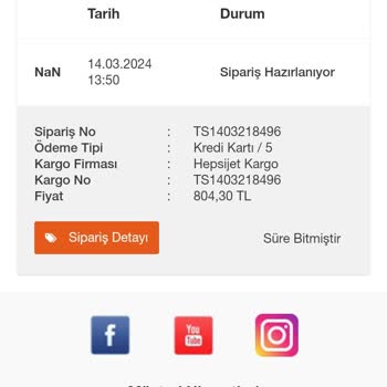 Schafer Siparişim Kargoya Verilmiyor