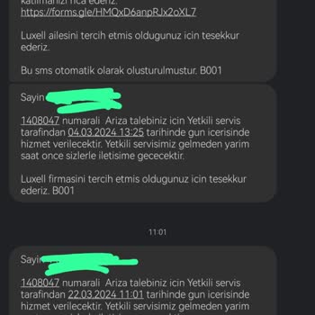 Luxell Doğan Teknik Servis Servis Ücreti Aldı Ve Ürünümü Teslim Etmedi