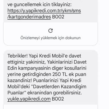 Yapı Kredi 250 TL Puanımı İade Et!
