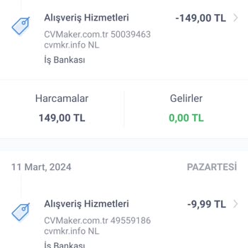 Cvmaker.com.tr CV Oluşturma Sitesinde Yaşanan Sürpriz Ücretlendirme