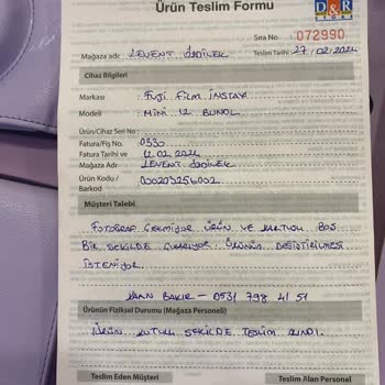 D&R Ayıplı Ürün Satışı Ve Kayıp Aksesuar