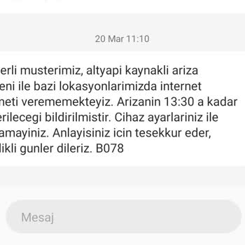 Finet İnternet Finet 2 Gündür Giderilmeyen Arıza