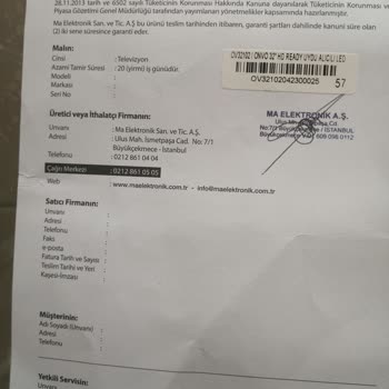 Onvo TV Servis Beklentisi: 2 Aydır Gelecekler!