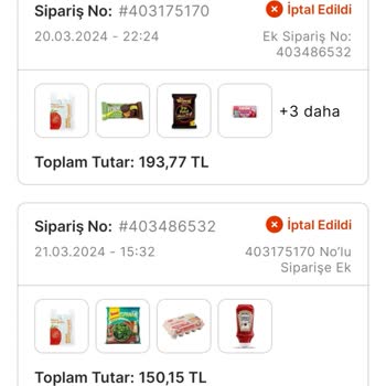 Migros Sipariş İptali Ve Kampanyalı Ürünlerin Gönderilmemesi Hakkında.