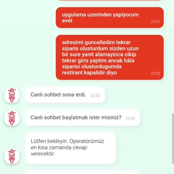Tıkla Gelsin Canlı Desteğin İlgisizliği