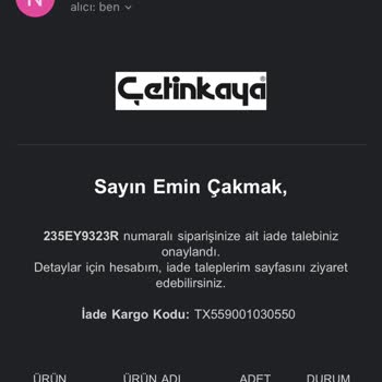Çetinkaya Giyim Para İadesi Sorunu Ve Tüketici Mağdur Etme