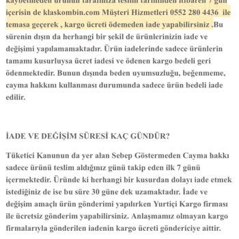 Klass Kombin Kalitesiz Ürün Ve İade Kabusu: Müşteri Mağduriyeti