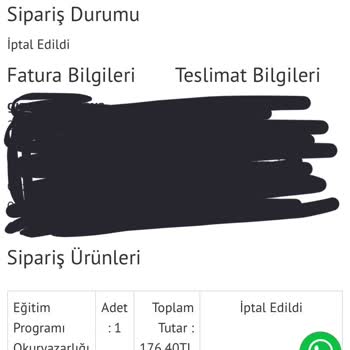 Teklifkitap.com Teklif Kitap Sipariş İptali