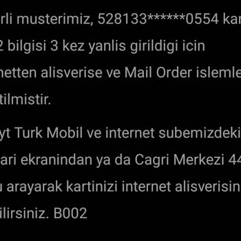 Kuveyt Türk CVV Hatası Ve İşlem Reddi