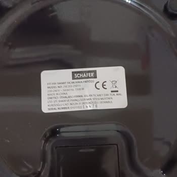 Schafer Airfryer Sapı Kırıldı
