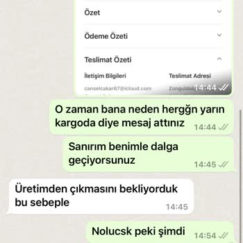 Gerusta Haftalardır Siparişimi Göndermiyorlar