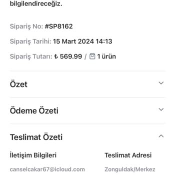 Gerusta Haftalardır Siparişimi Göndermiyorlar