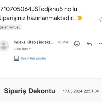 İndeks Kitap Siparişim Bir Hafta Olmasına Rağmen Hala Hazırlanıyor!