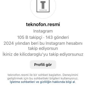 Teknofon.resmi (Instagram) Teknofon Resmi Şikayet