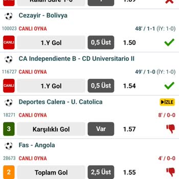 Nesine 1.0 Süre Kalanı Ve Maç 1.0 Bitti Ama Kazanmadı Oldu