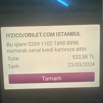 Obilet Ödeme Alınmasına Rağmen Rezervasyon Gerçekleşmedi.