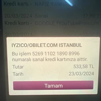 Obilet Ödeme Alınmasına Rağmen Rezervasyon Gerçekleşmedi.