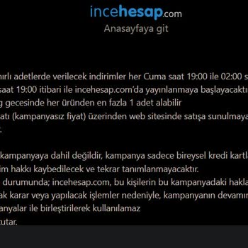 İncehesap.com Gaming Gecesi Ödeme Sorunu