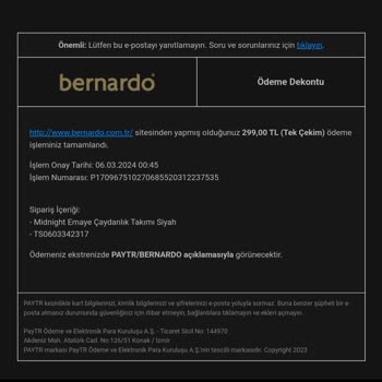 Bernardo Hazırlığı Bitmeyen Ürün