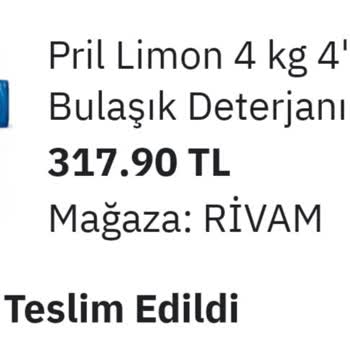 Epttavm Pril Bulaşık Deterjanı Su Gibi