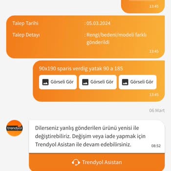 Yataş Yatak 5 Cm Küçük Geldi