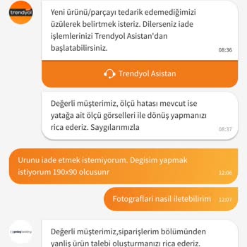 Yataş Yatak 5 Cm Küçük Geldi