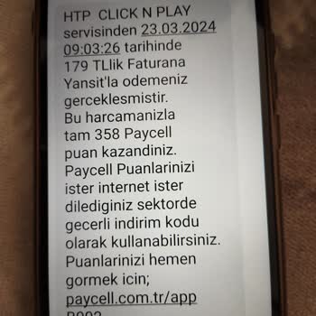 Paycell Htp N Click Play Kartımdan İzinsiz Faturama Yansıtıyor